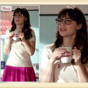 J. Crew Hot Pink Pleated Skirt as seen on New Girl